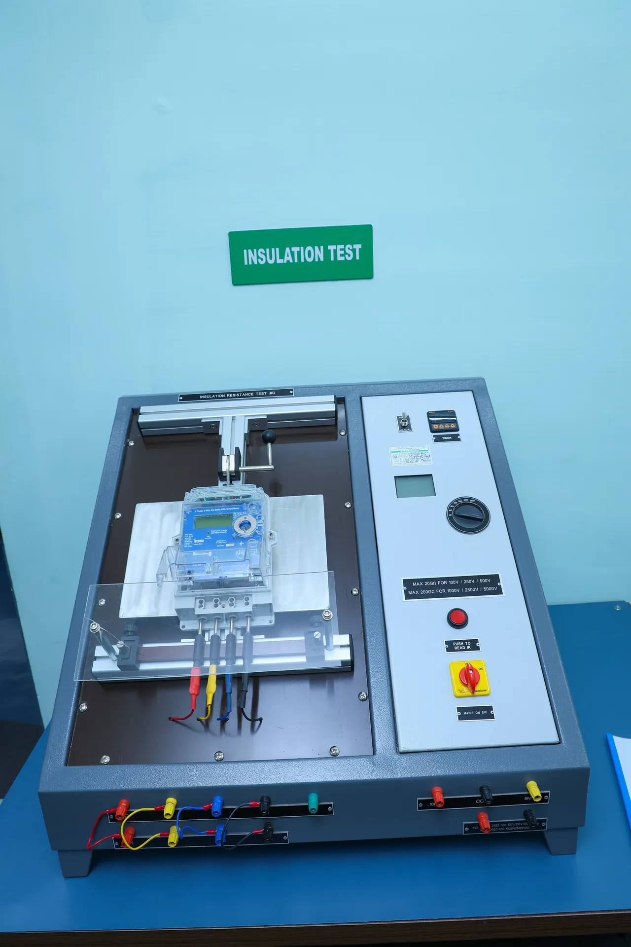 Insulation resistance test jig for smart meters